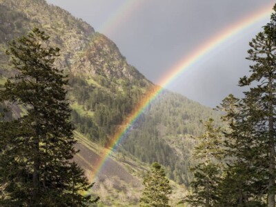 Parc du Néouvielle, ce jour là la pluie et le soleil avaient rendez vous