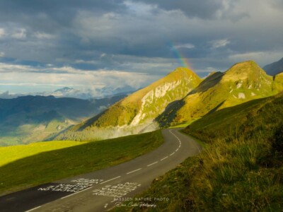 La célèbre route du Tour de France au col d'Aubisque, la lumière était magique