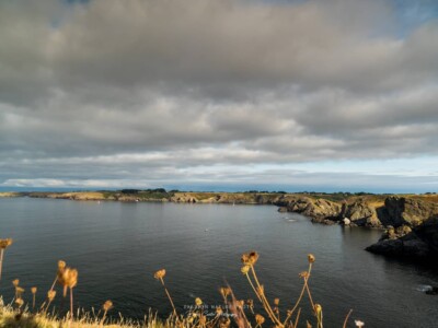 La Côte de Belle Ile en Mer sous une belle lumière dorée