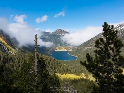 Parc du Néouvielle, le lac d'Orédon vu depuis les hauteurs vers Cap de Long